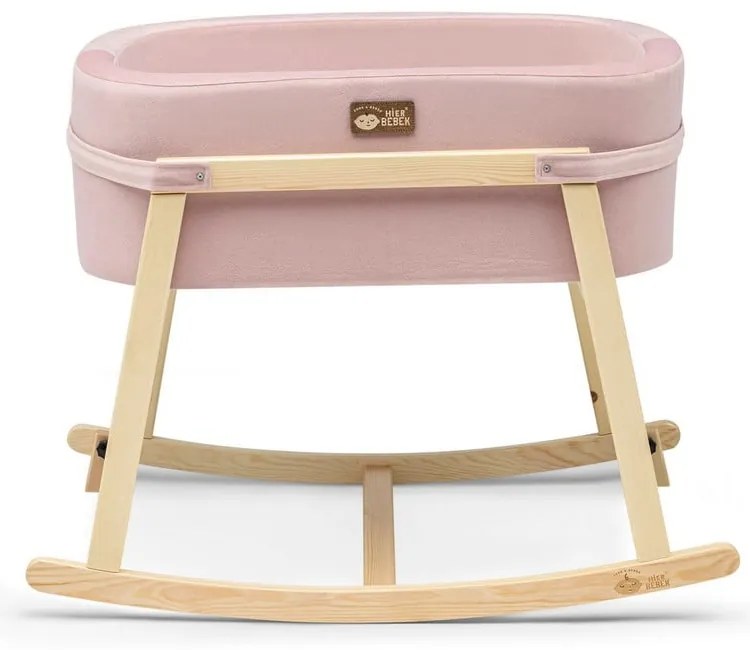 Pătuț leagăn roz/natural Hier – Kalune Design