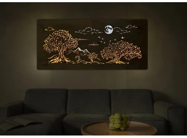 Li-Go 5478/DUB2 - Decorațiune de perete LED reglabilă, 24 W, 230 V, 130 x 60 cm, stejar