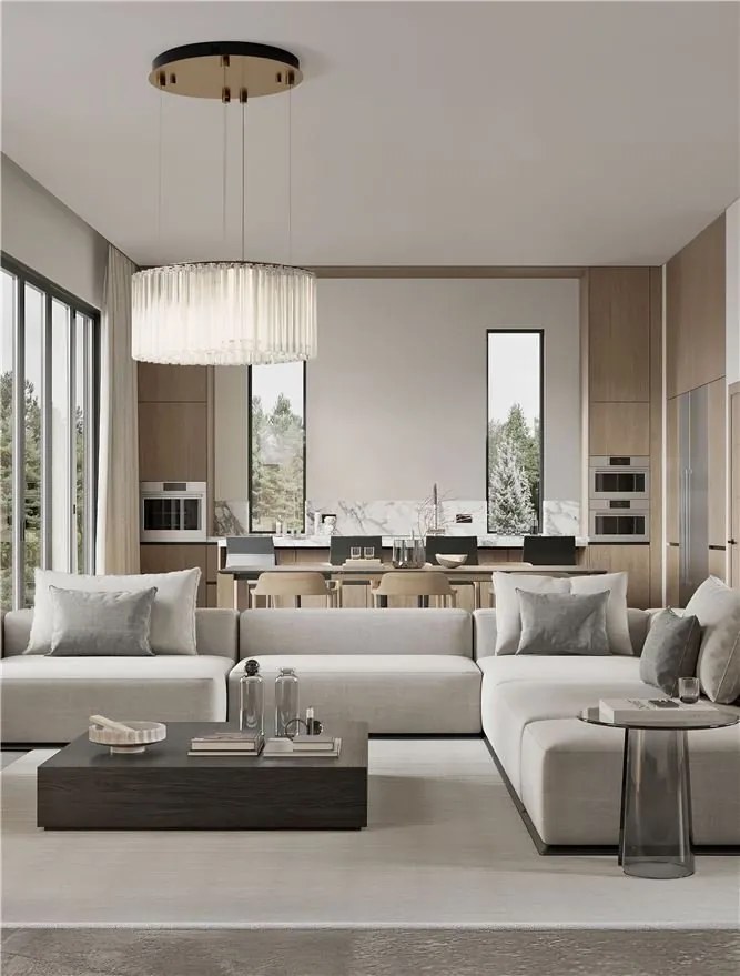 Lustra LED suspendata design decorativ NOL D-68cm