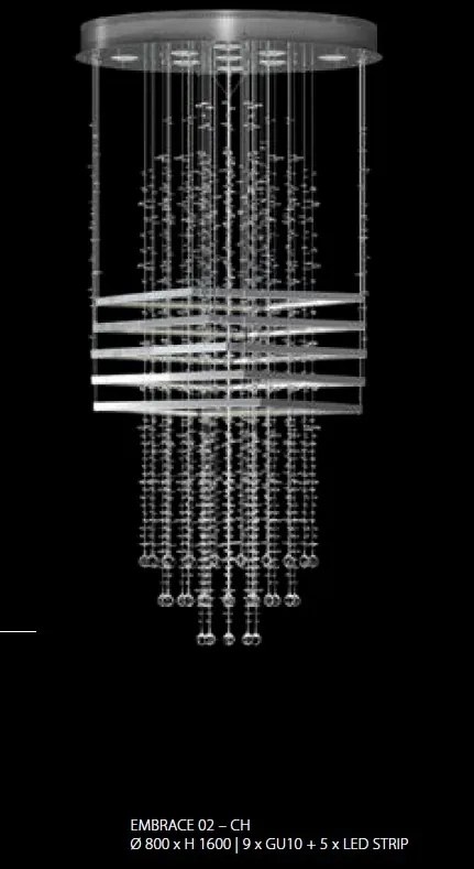 Lustra moderna Vision design LUX Cristal Bohemia Exclusive EMBRACE 02