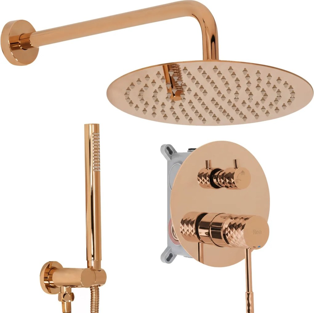 Set de dus incastrat Rea Lungo Diamond Copper + BOX