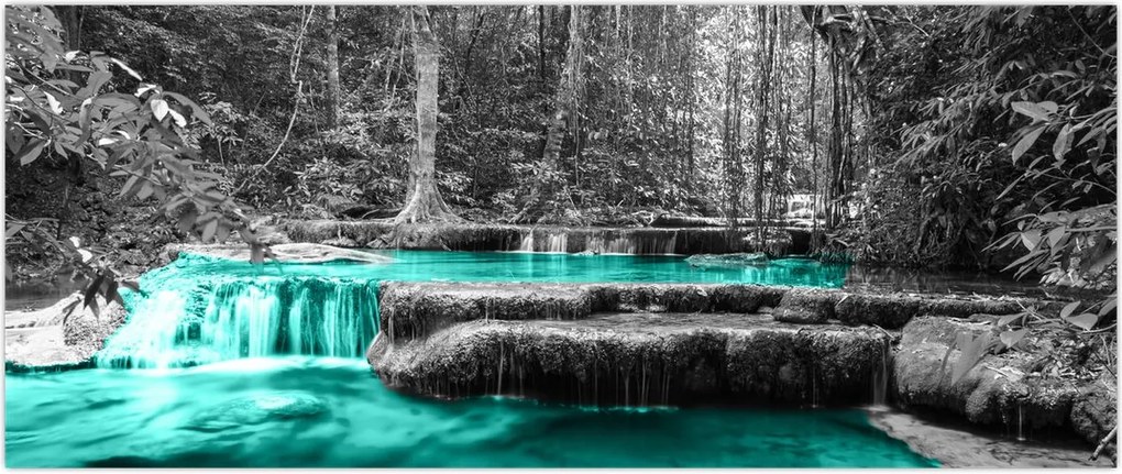 Tablou - Râul de iarnă (120x50 cm)