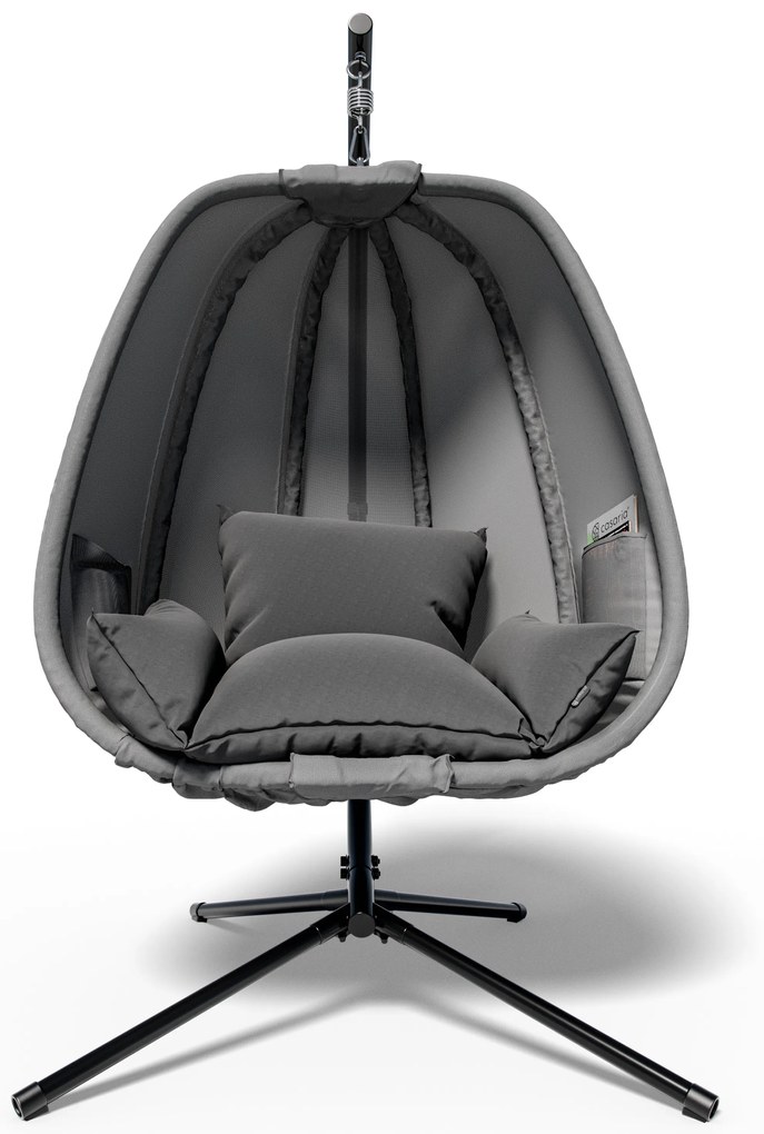 Deuba Scaun suspendat Alvie 190x140x110 cm - gri