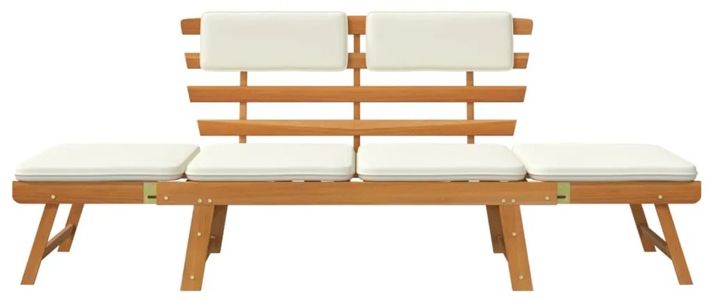 42647 vidaXL Șezlong/Bancă grădină, lemn masiv de acacia, 190 x 66 x 75 cm