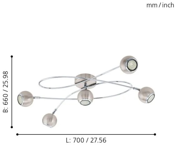 Eglo 94251 - LED Lampa spot LOCANDA 5xGU10-LED/3W/230V