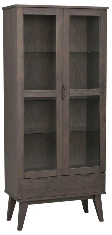 Vitrină maro cu aspect de lemn de stejar 82x185 cm Filippa – Rowico