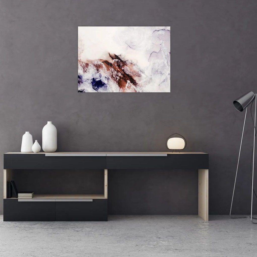 Tablou pe sticlă - Marmură violet N⁰1 (70x50 cm)