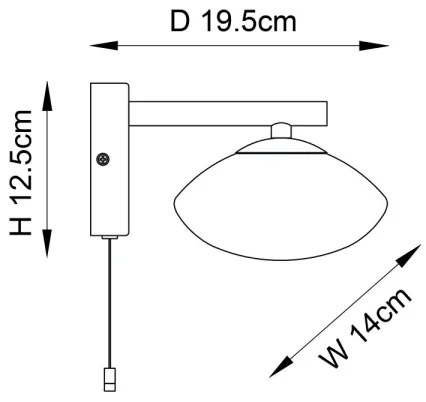 Endon 97181 - Aplica de perete pentru baie MOBIAS, 1xG9/3W/230V, IP44, crom lucios