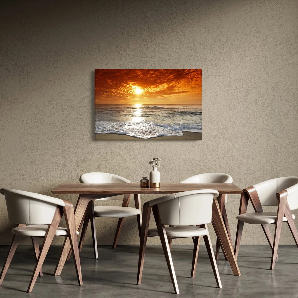 Tablou cu apus de soare din Corsica (90x60 cm)
