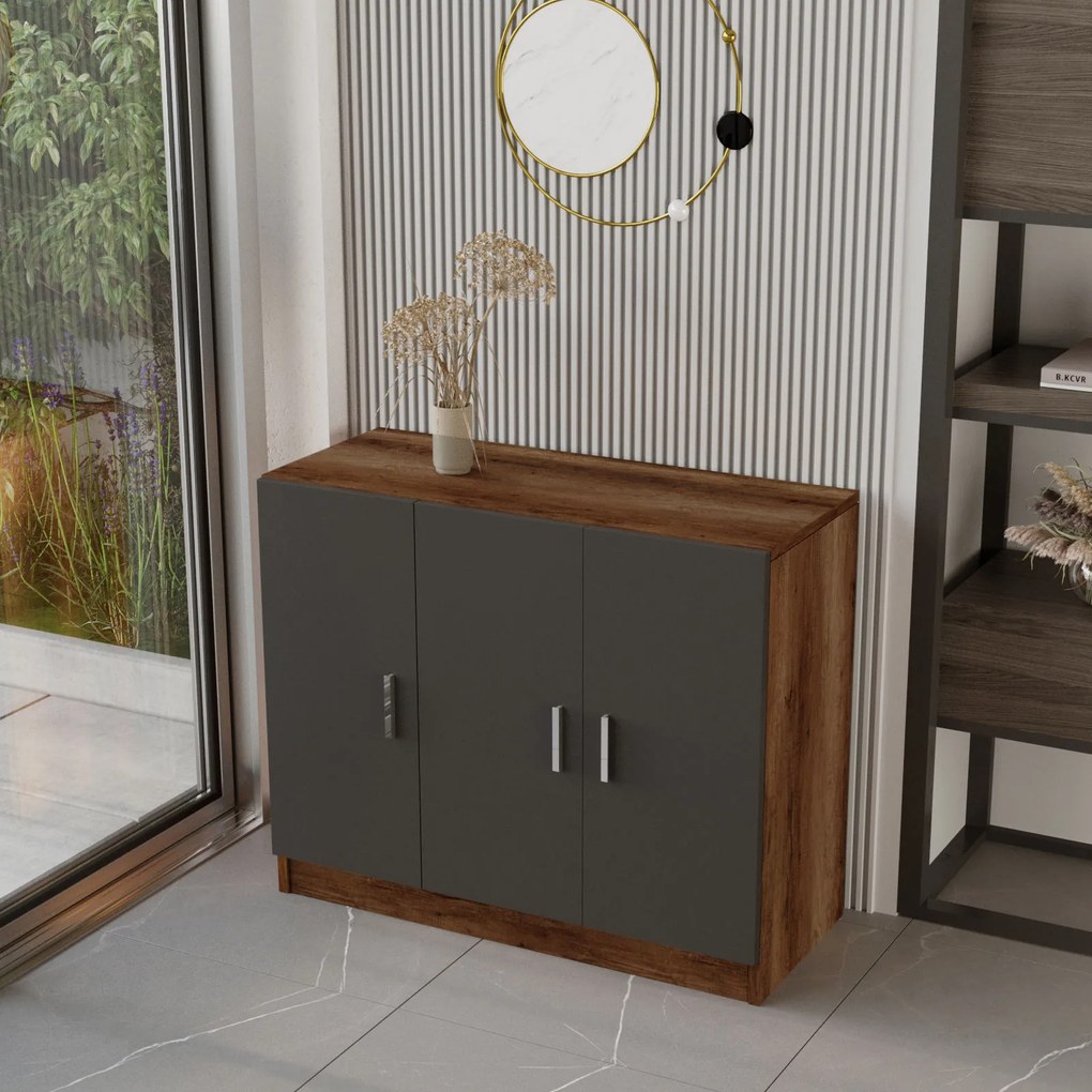 Set pentru birou Vincent 12 (nuc + antracit). 1072643