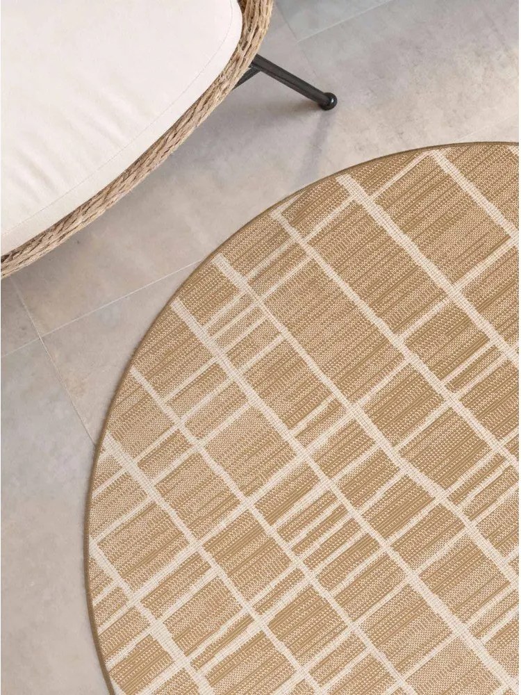 Covor pentru exterior și interior crem/în culoare naturală rotund ø 160 cm Haringey Crouch – Ted Baker