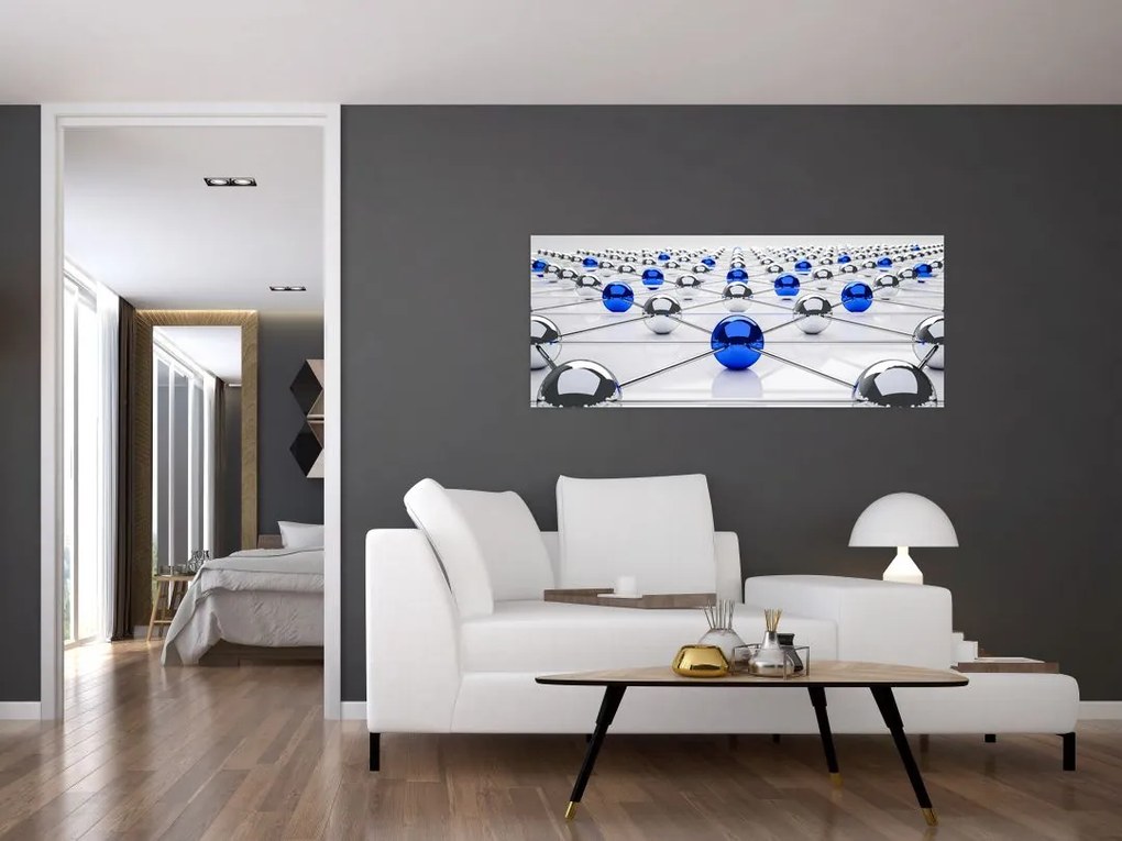 Tablou cu caii legați (120x50 cm)