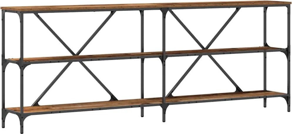 vidaXL Masă de consolă Lemn vechi 200 x 30 x 75 cm Lemn compozit