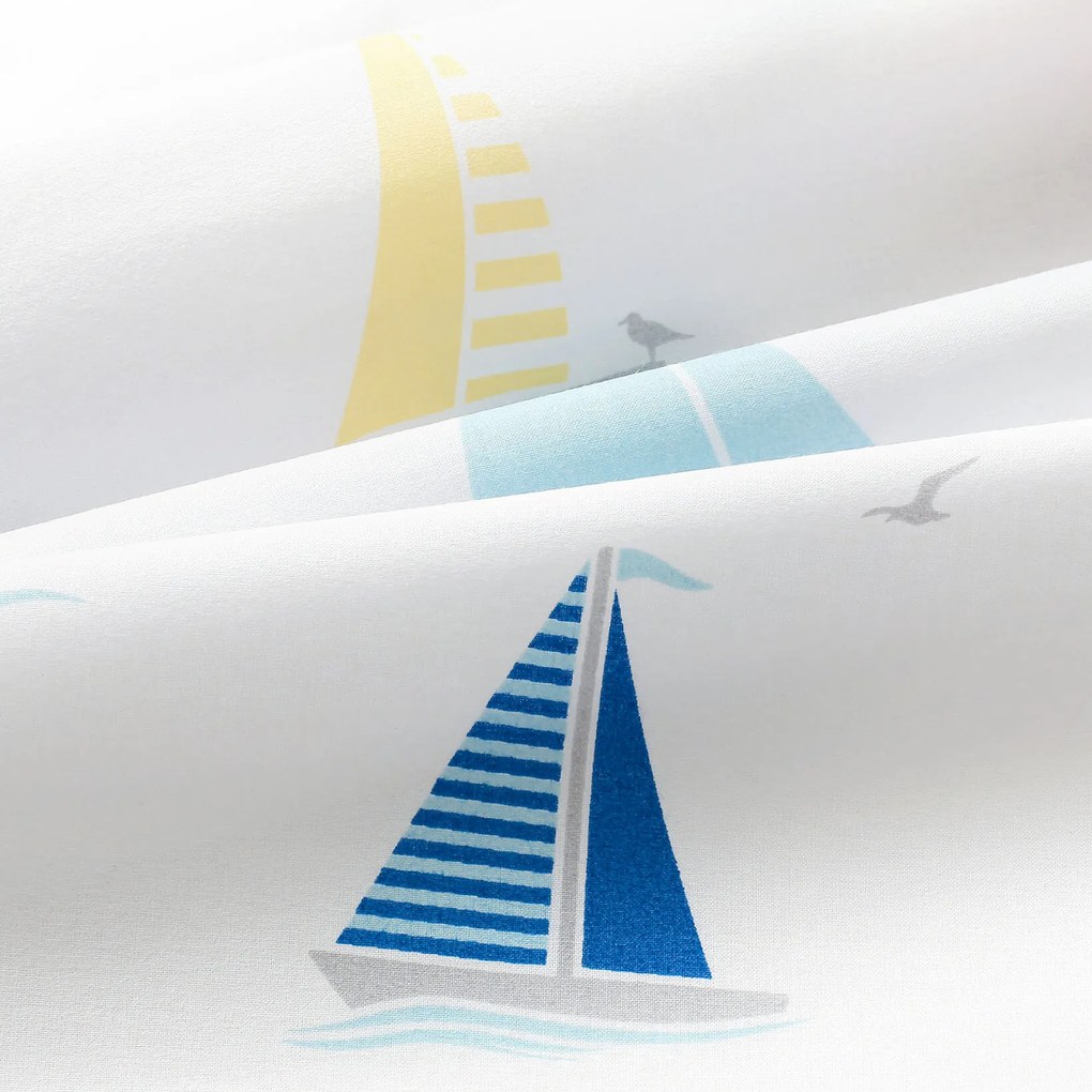 Goldea draperie 100% bumbac - bărci cu pânze 220x150 cm