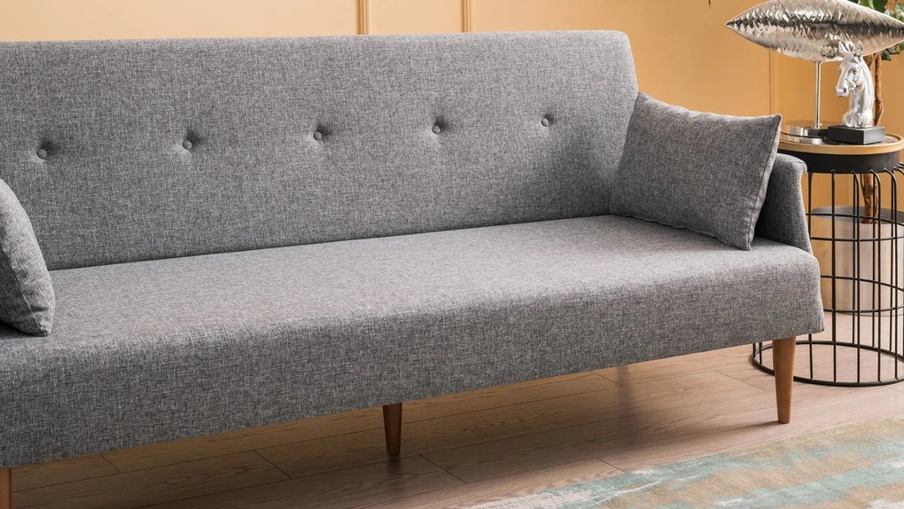 Canapea extensibilă cu 3 locuri Navan Sofa Bed-Grey Gri