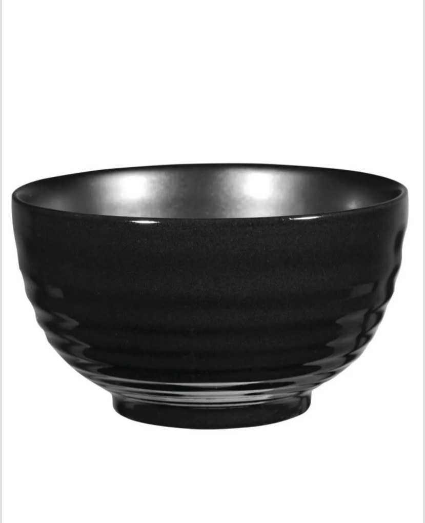 Bol Mic Heritage Negru Metalizat Perlat 16,5cm (glazurat)(termorezistent)