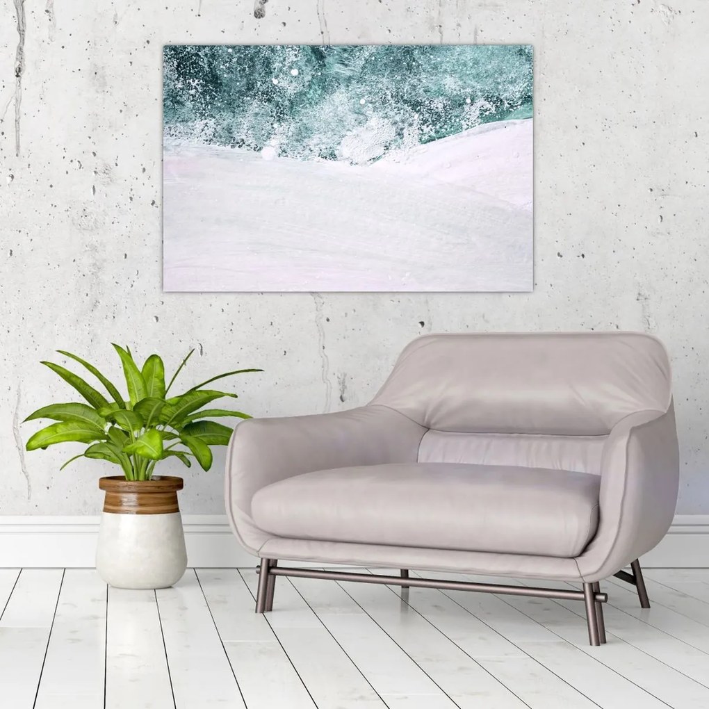 Tablou - Turcoaz abstractizare (90x60 cm)