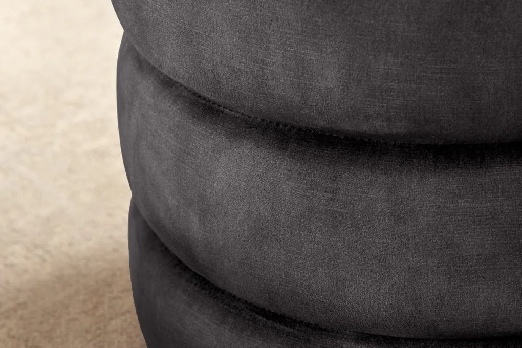 Bancheta cu spatiu de depozitare, Catifea Gri, VOQUE 50cm A-46689 VC