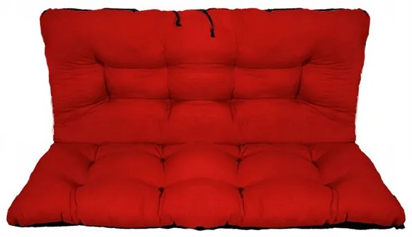 Set perne decorative pentru mobilier paleti, perna sezut 120x70 cm + perna spate 120x40 cm, culoare rosu