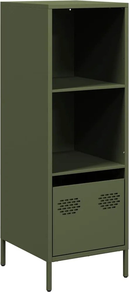 vidaXL Dulap înalt verde măslină 35x39x103,5 cm oțel