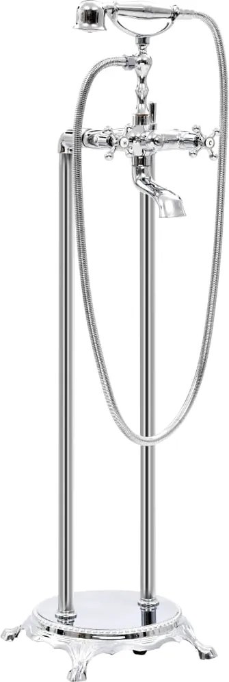 vidaXL Robinet de cadă independent argintiu oțel 99,5 cm inoxidabil