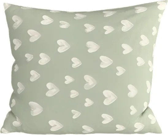 Husa de perna din microfibra STARS HEARTS 45x45 cm, verde