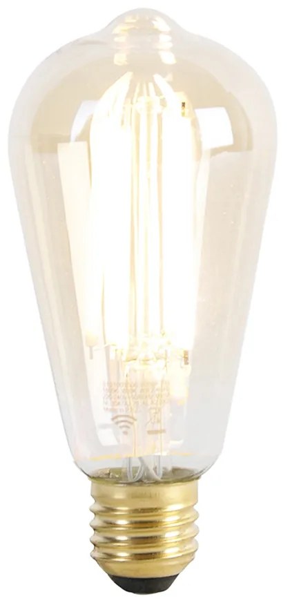 Lampă de perete inteligentă maro ruginiu 26 cm IP44 cu Wi-Fi ST64 - Charlois