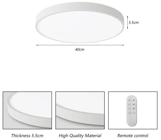 Plafonieră LED dimabilă Immax NEO 07251L SEMPLICI 36W/230V Wi-Fi Tuya alb + telecomandă