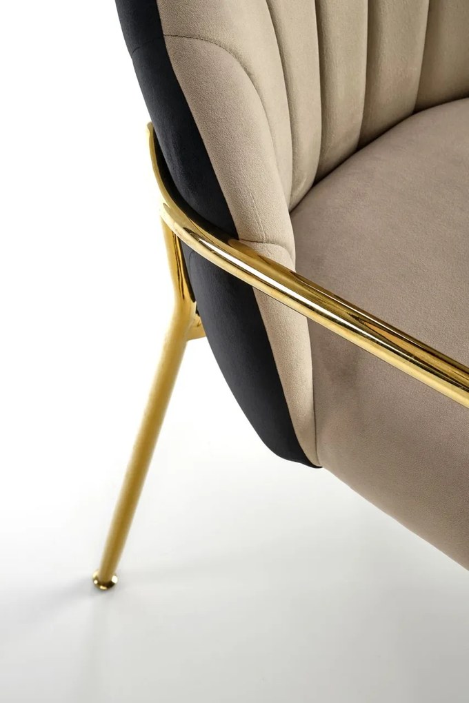 Scaun K500 velvet bej - negru