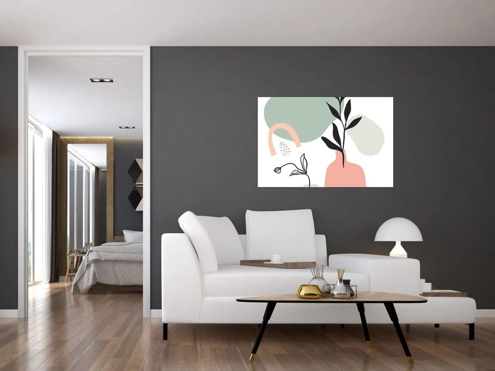 Tablou - Flori într-o vază N⁰3 (90x60 cm)