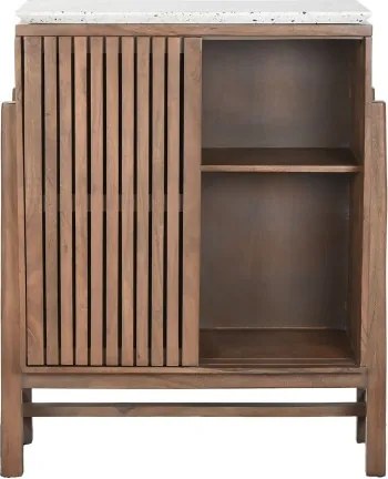 Comoda din lemn de acacia si marmura " Terrazo "