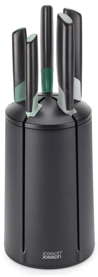 Set de cuțite cu suport rotativ din oțel inoxidabil 5 buc. Elevate – Joseph Joseph