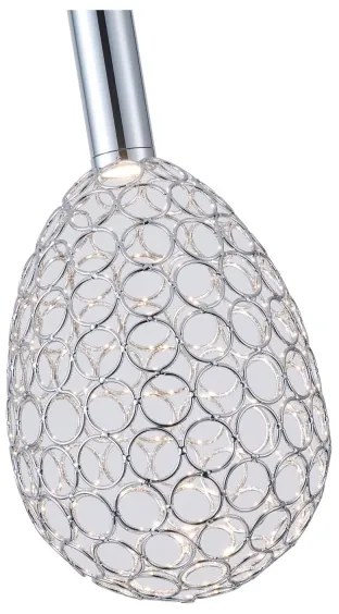 Lustră LED pe cablu LED/6,3W/230V 3000K crom lucios d. 14 cm