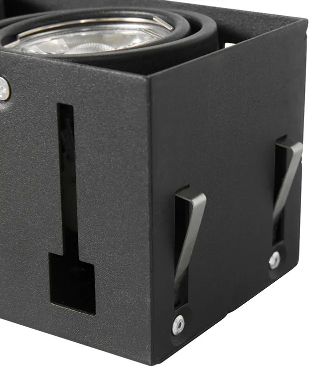 Spotlight inteligent îngropat negru incl. 2 Wifi GU10 Trimless - Oneon 2