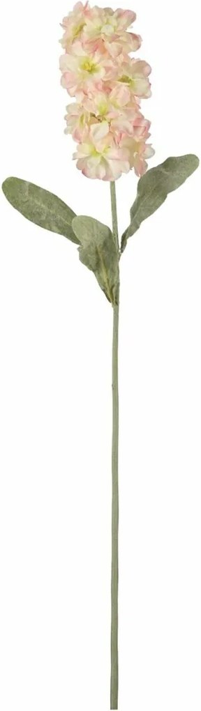 Floare artificiala MATTHIOLA 56 cm, alb-roz