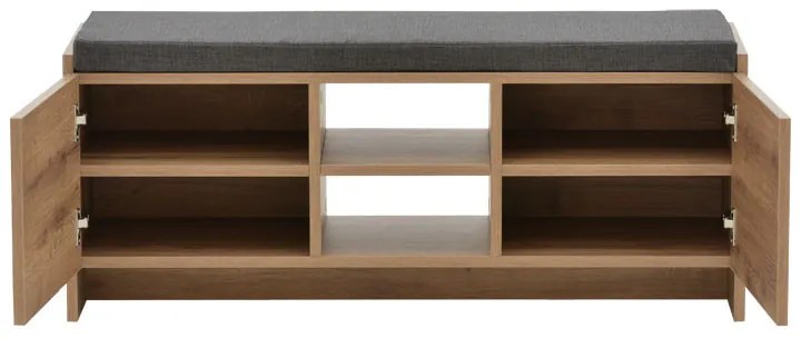 Mobilier hol scaun - dulap pantofi Zulla 10 perechi sonoma 110x37x46 cm