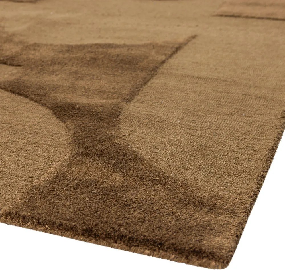 Covor maro din amestesc de lână 170x240 cm Livo – WOOOD