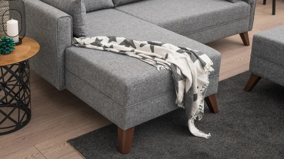 Coltar Extensibil Bella Corner Sofa Left 2, Gri