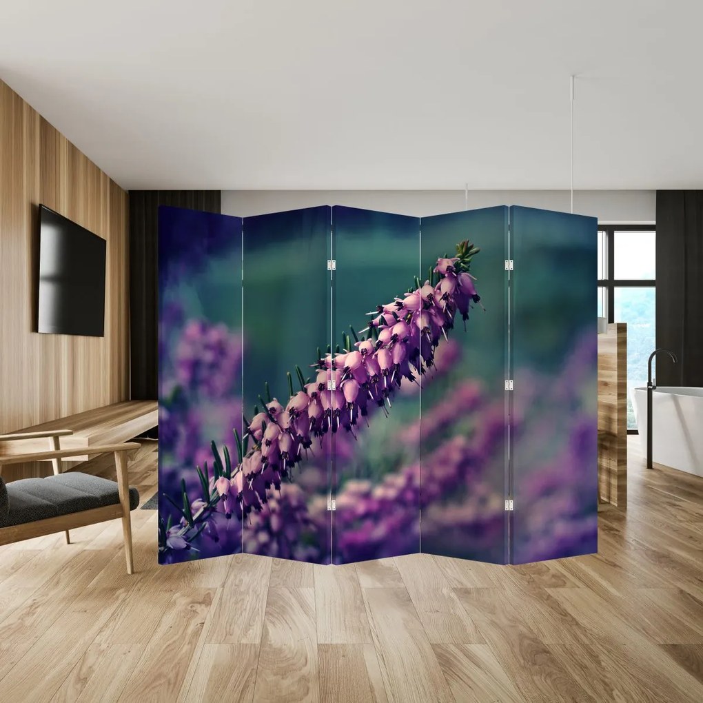 Paravan - Floare violetă (210x170 cm)