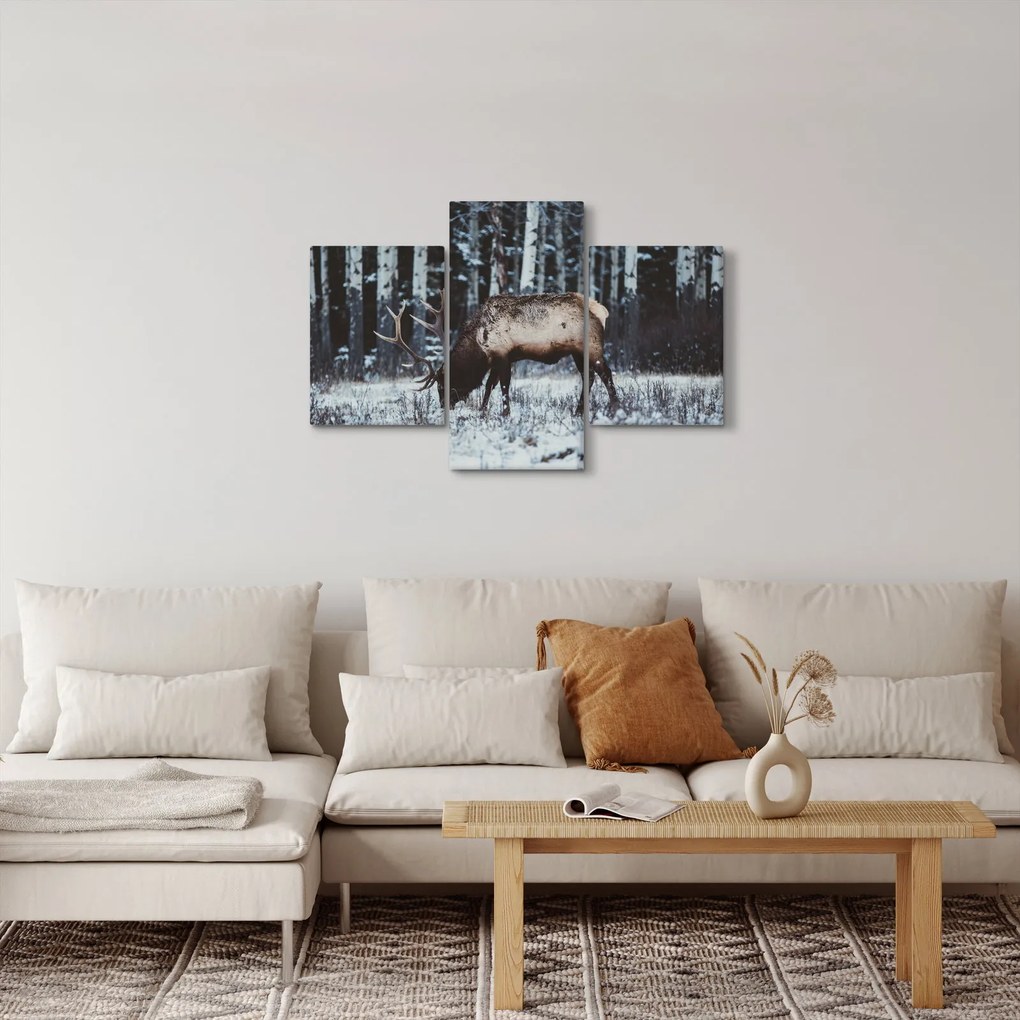 Tablou - cerbul iarna (90x60 cm)