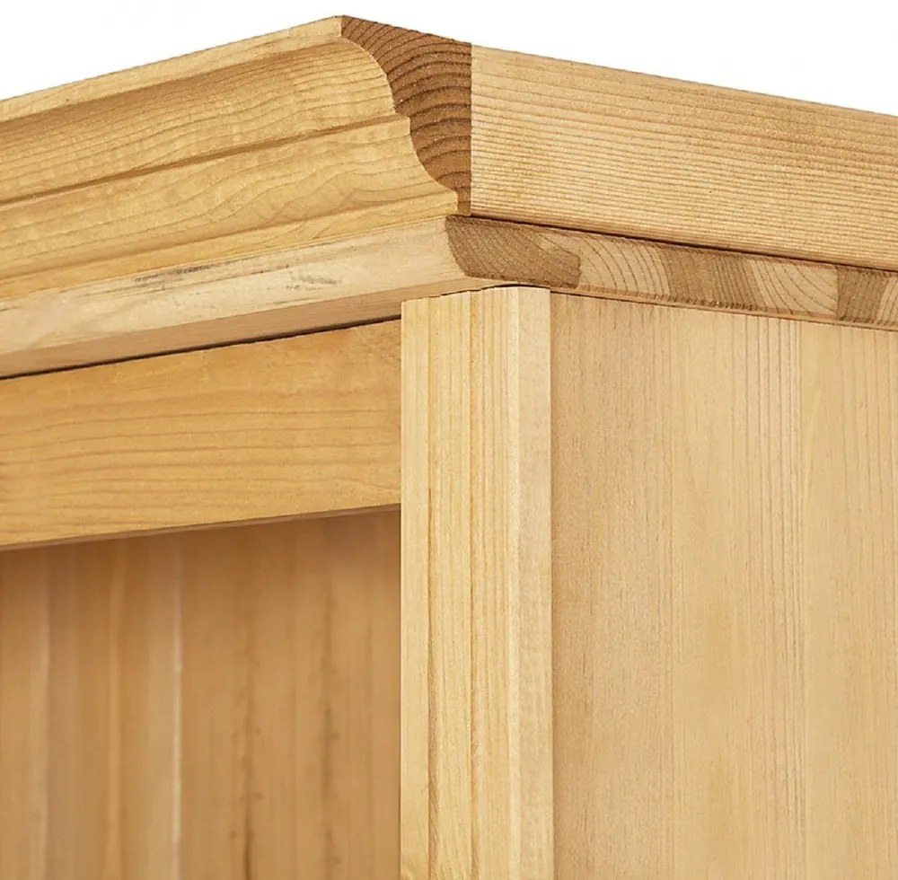 Bibliotecă în culoare naturală din lemn de pin 74x223x37 cm Anita – Støraa