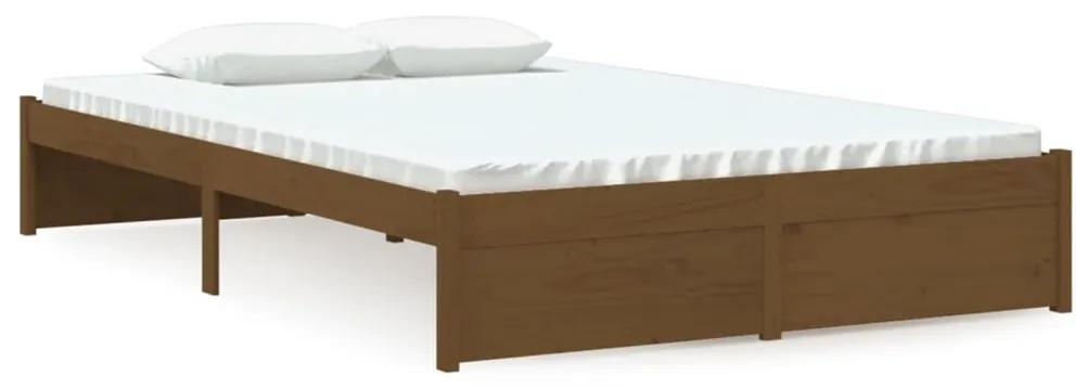 814947 vidaXL Cadru de pat, maro miere, 120x200 cm, lemn masiv
