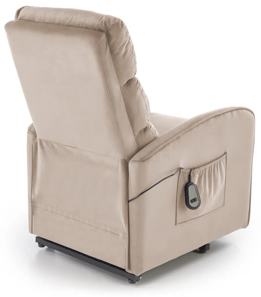 Fotoliu Maroni velvet bej H103 cm