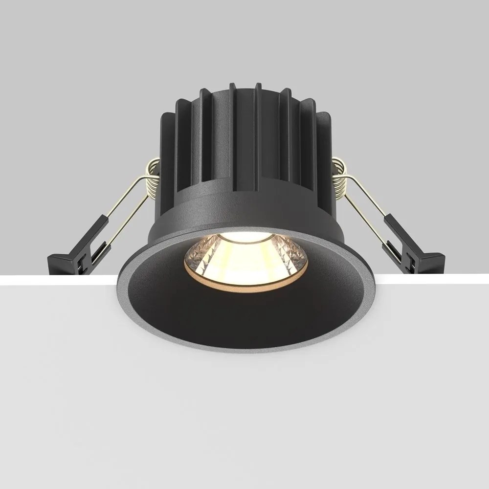 Spot LED incastrabil iluminat tehnic Round D-8cm negru