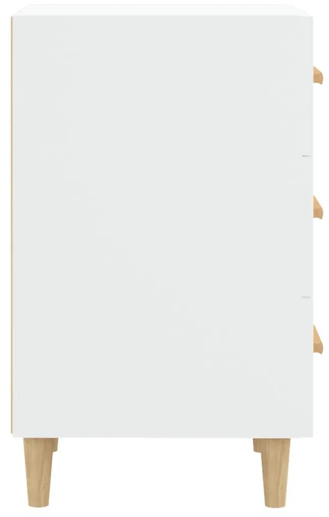 Noptiera, alb, 40x40x66 cm, lemn prelucrat 1, Alb