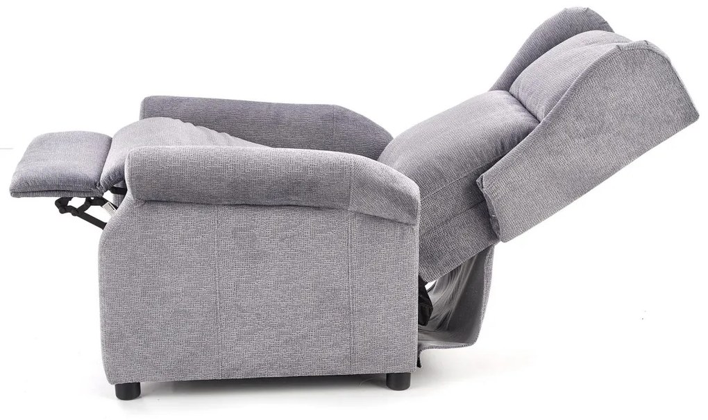 Fotoliu recliner cu functie de masaj Agustin M stofa gri