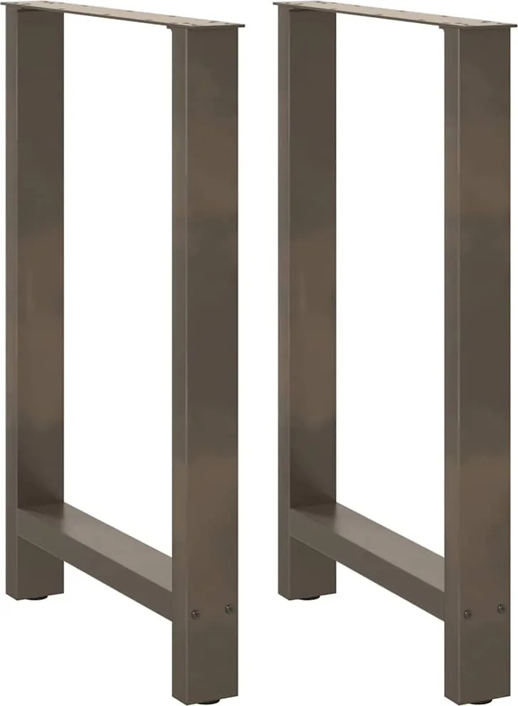 vidaXL Picioare de masă de bar, oțel natural, 2 buc., 60x(90-91) cm, oțel