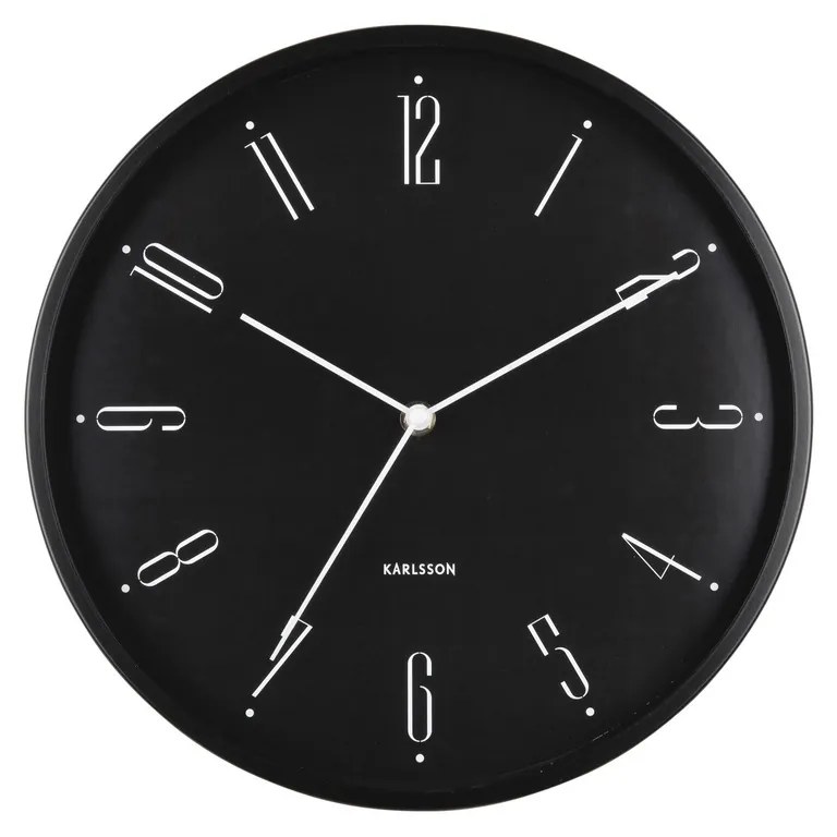 Karlsson 5988BK ceas de perete design negru,diametru 30 cm