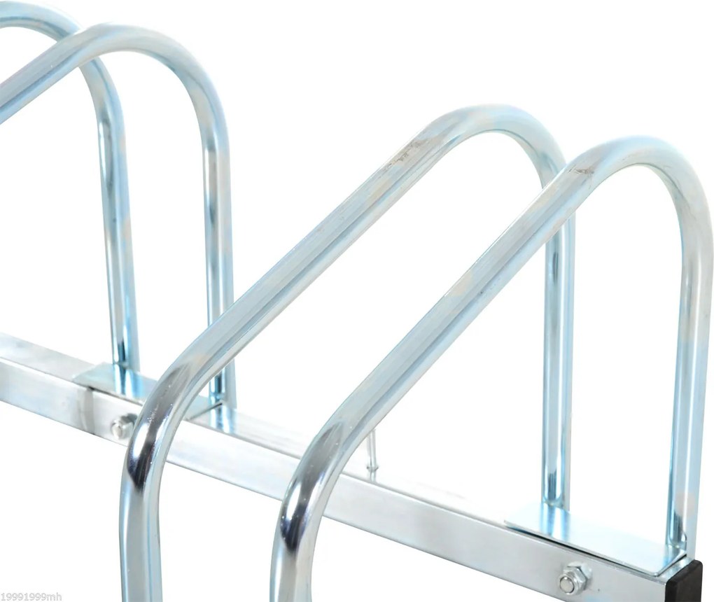 HOMCOM Suport Parcare Biciclete din Oțel, Organizare Eficientă, 70.5x33x27cm, Argintiu | Aosom Romania