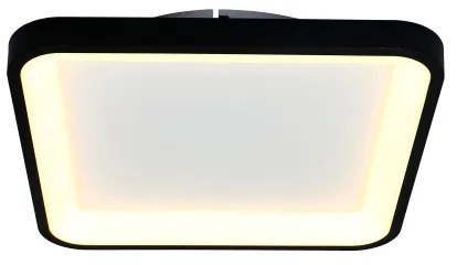 Brilagi - Plafonieră LED dimabilă FALCON SLIM, 50W, 230V, 50x50 cm, neagră + telecomandă